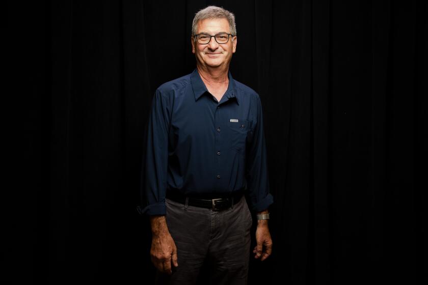 Los Angeles, CA - April 21: Edward Humes in the Los Angeles Times Portrait Studio at the Festival of Books in Los Angeles, CA, Sunday, April 21, 2024. (Myung J. Chun / Los Angeles Times)