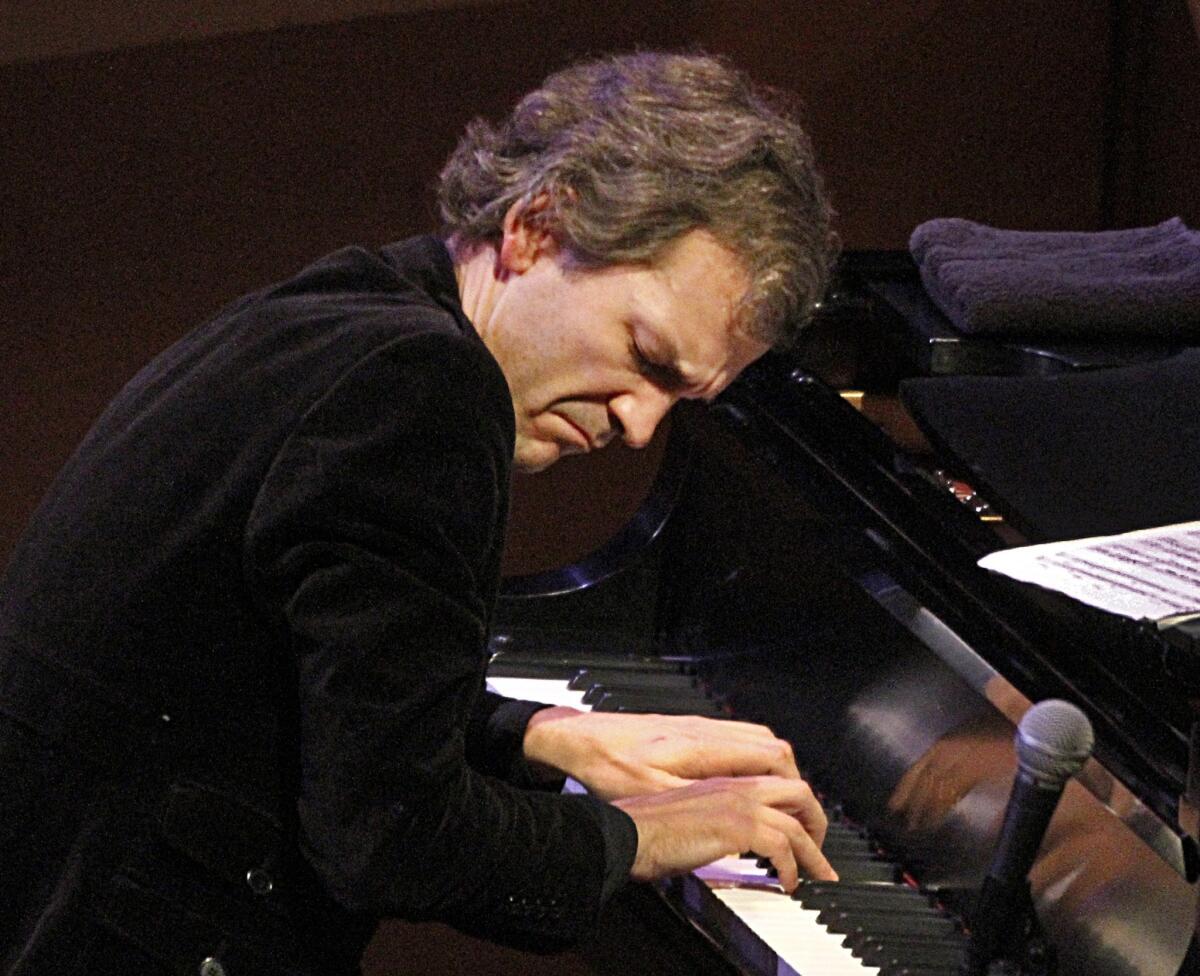 Beloved by jazz fans for inside-out piano excursions with his nimble acoustic trio (performing Wednesday at Disney Hall), Mehldau returns to the noisier, more groove-oriented textures of his electronic-shaded "Largo" project with this recording. Amid sparkling Fender Rhodes, burbling synthesizers and restless electronic rhythms, "Mehliana" is a strange and shifty venture into starry-eyed space-funk.