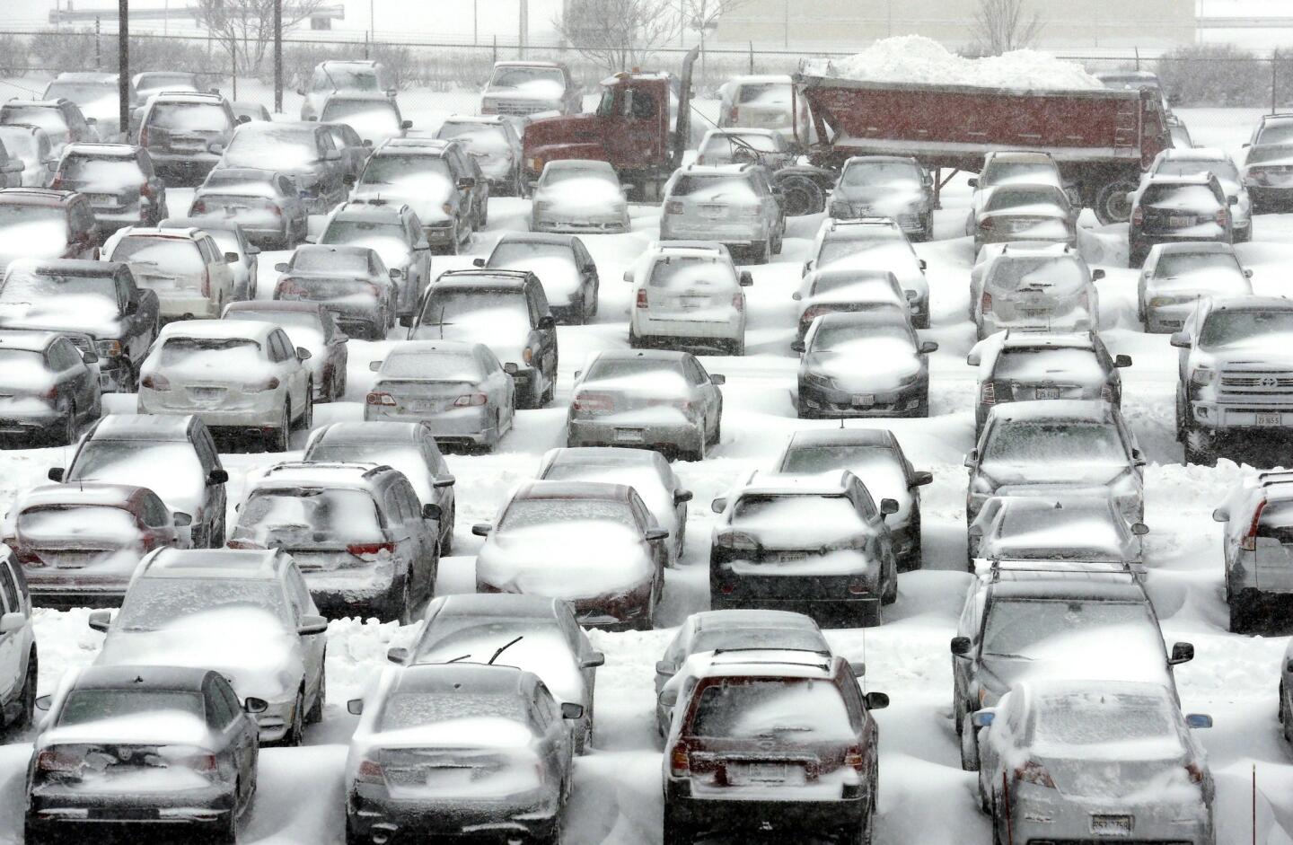 A parking lot at O'Hare International Airport.
