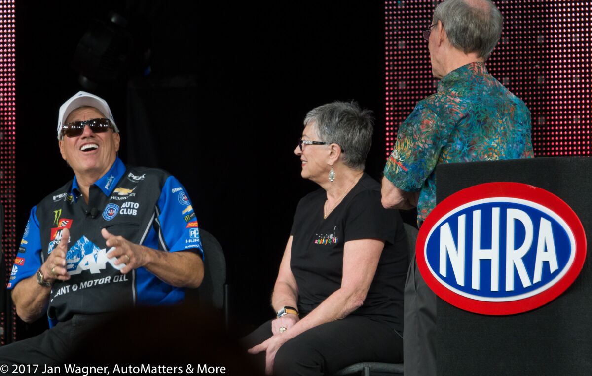 John Force & Shirley Muldowney at the annual NHRA Breakfast