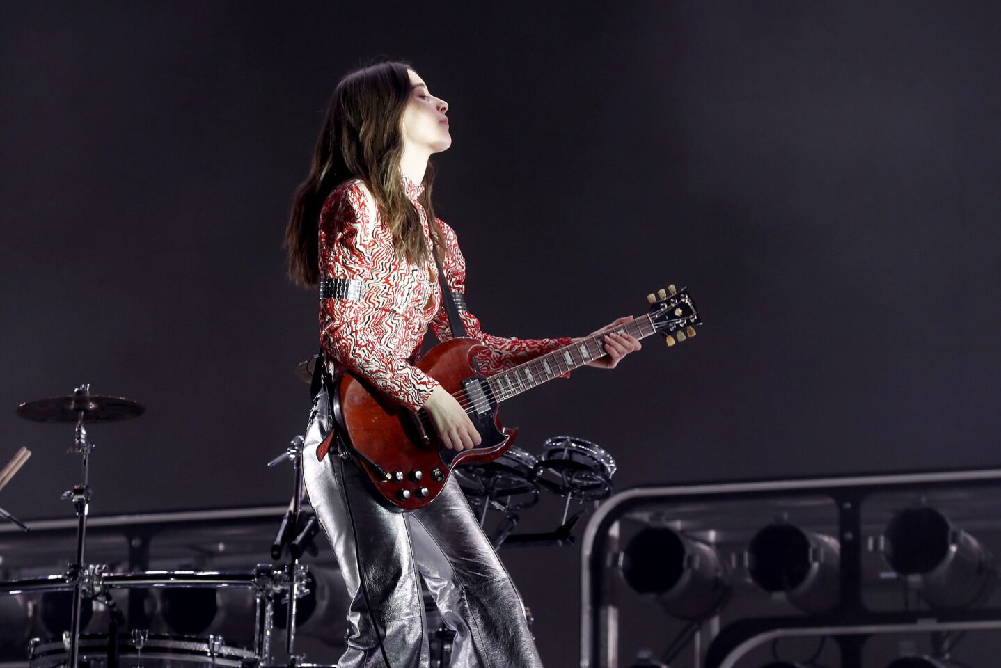 Guitarist Danielle Haim performs with her sisters in the band Haim.