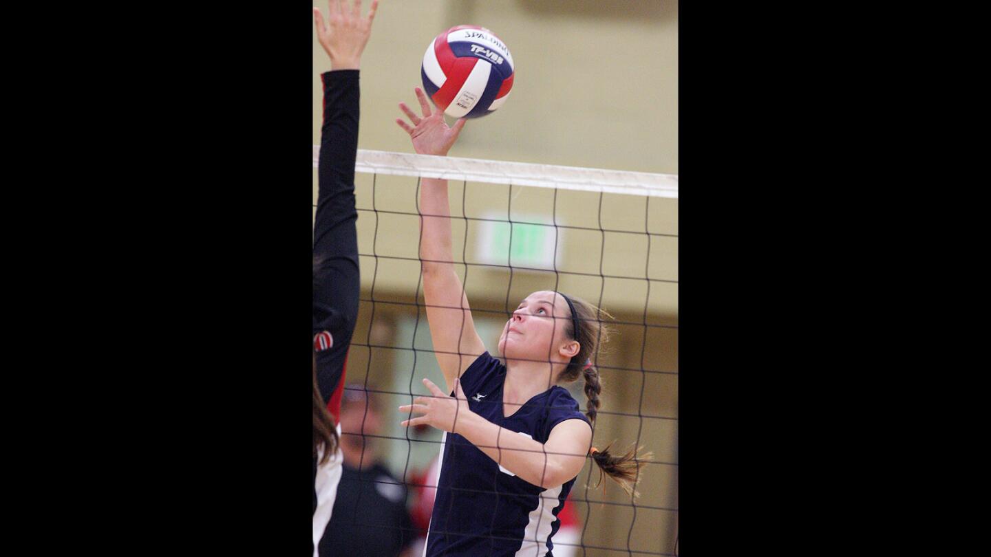 Photo Gallery: St. Monica Academy wins first round of State CIF Division V girls volleyball against Verdugo Hills 3-2