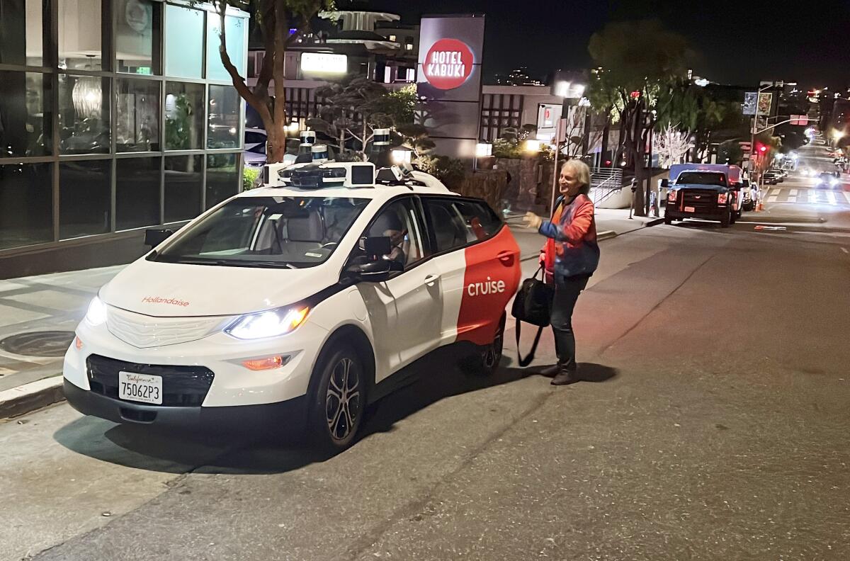 A person gets out of a vehicle.