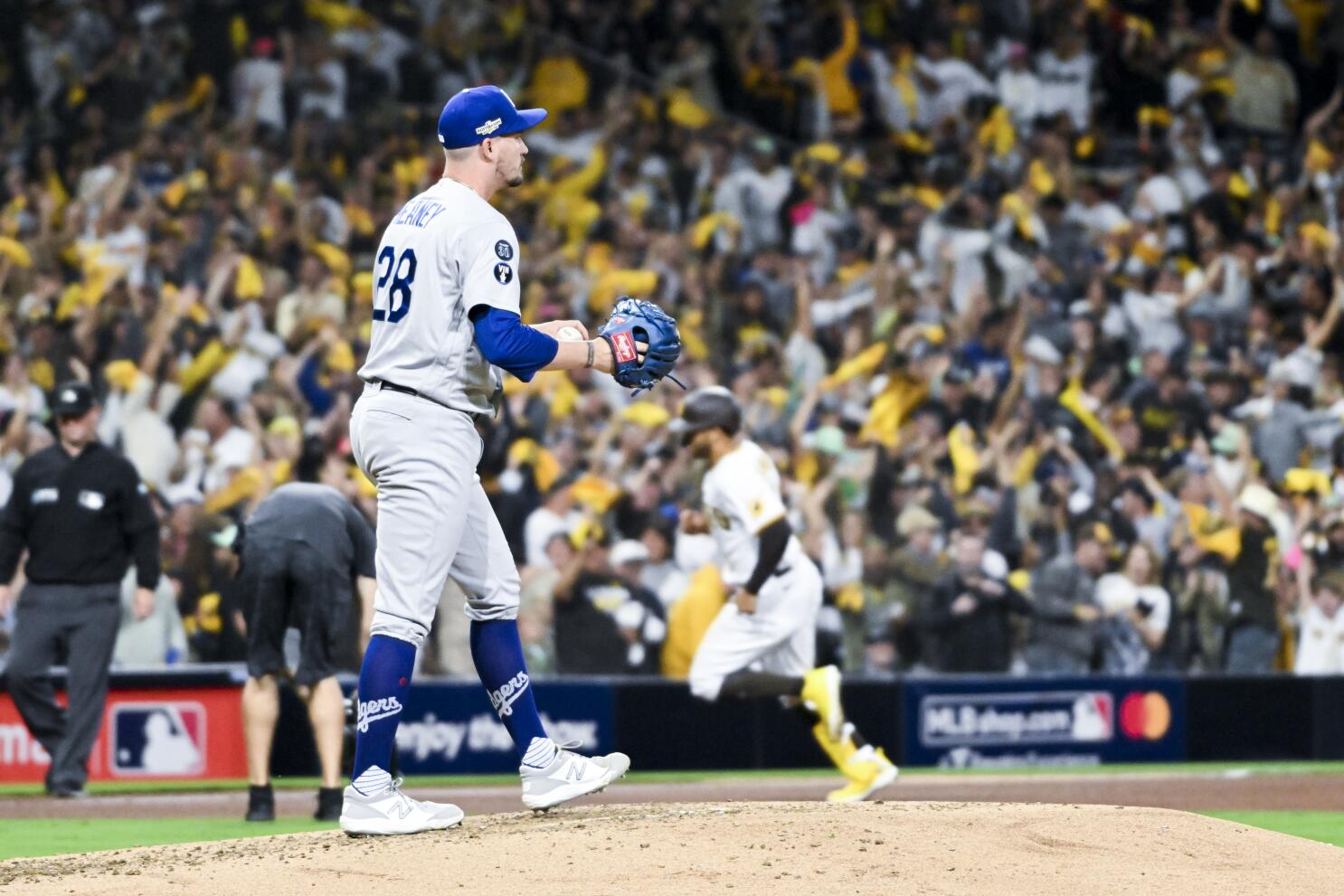 Andrew Heaney's postseason debut for Dodgers spoiled by home run