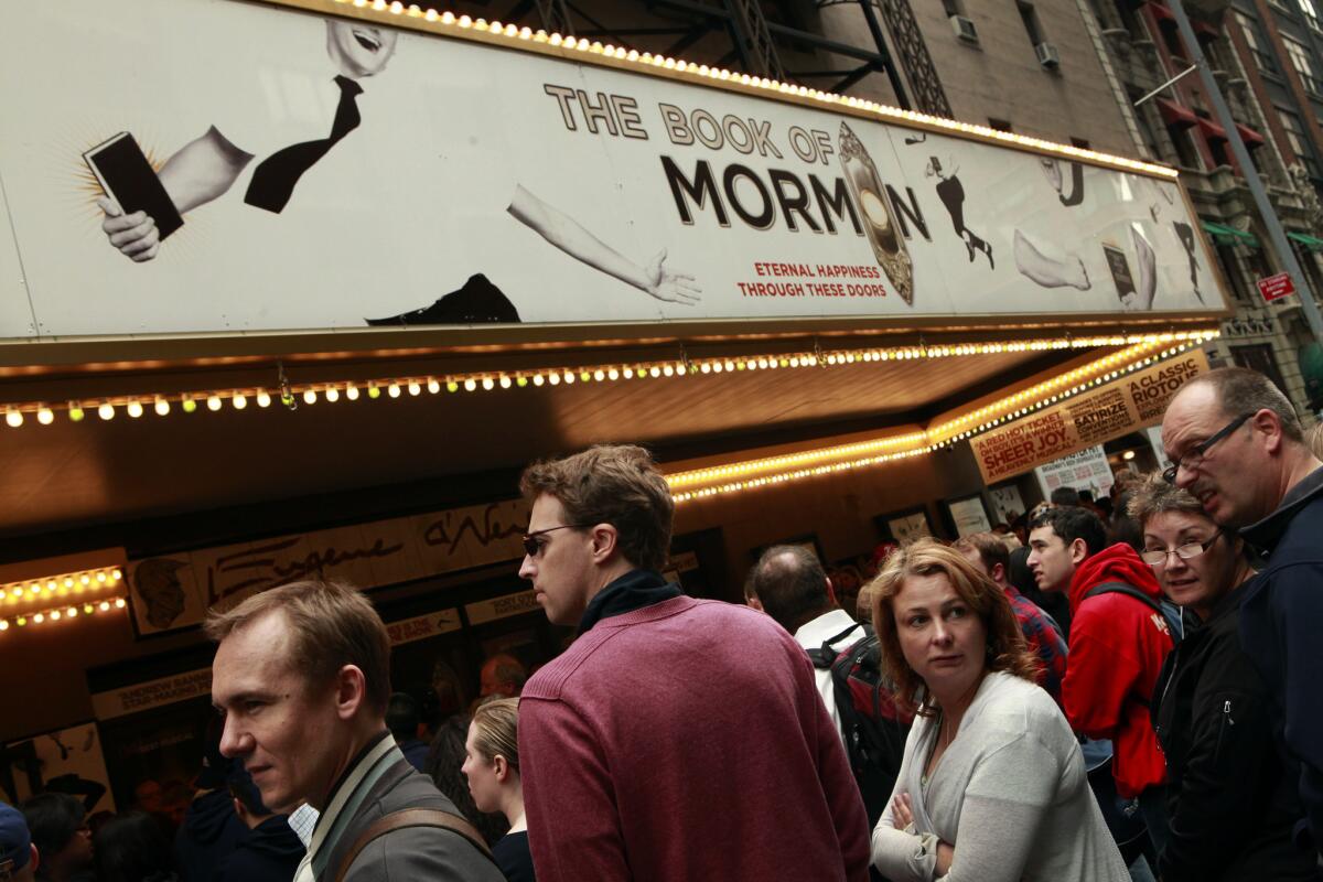 "The Book of Mormon" has audiences lined up in 2011. (Carolyn Cole / Los Angeles Times)