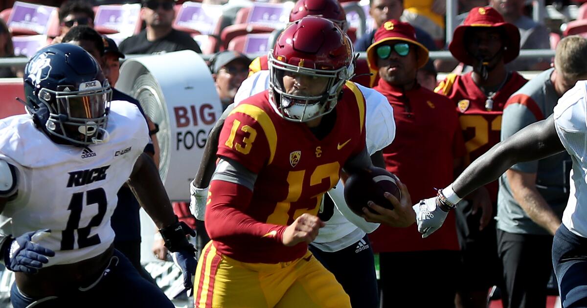 No. 14 USC pummels Rice to kick off Lincoln Riley era - Los Angeles Times