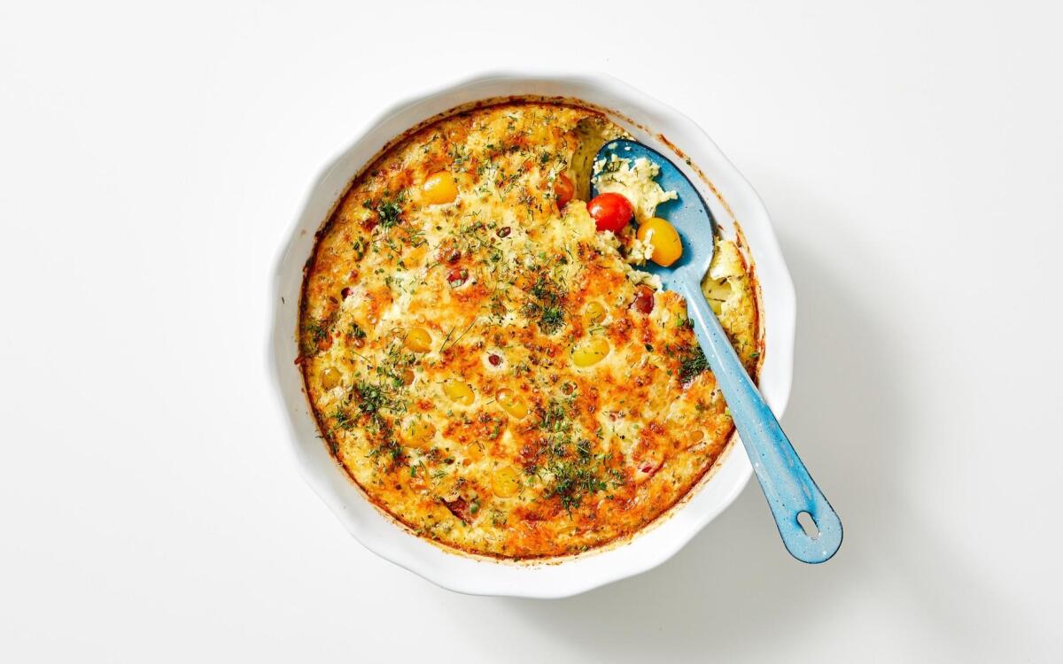 Savory Cherry Tomato Clafoutis