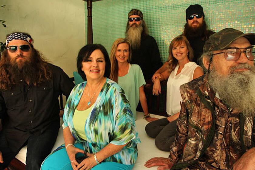 The Robertson family, from left, Willie, Kay, Korie, Phil, Sissy, Jase and Si.