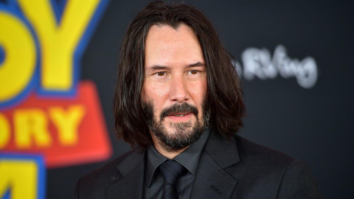 Keanu Reeves attends the premiere of Disney and Pixar's "Toy Story 4" on June 11.