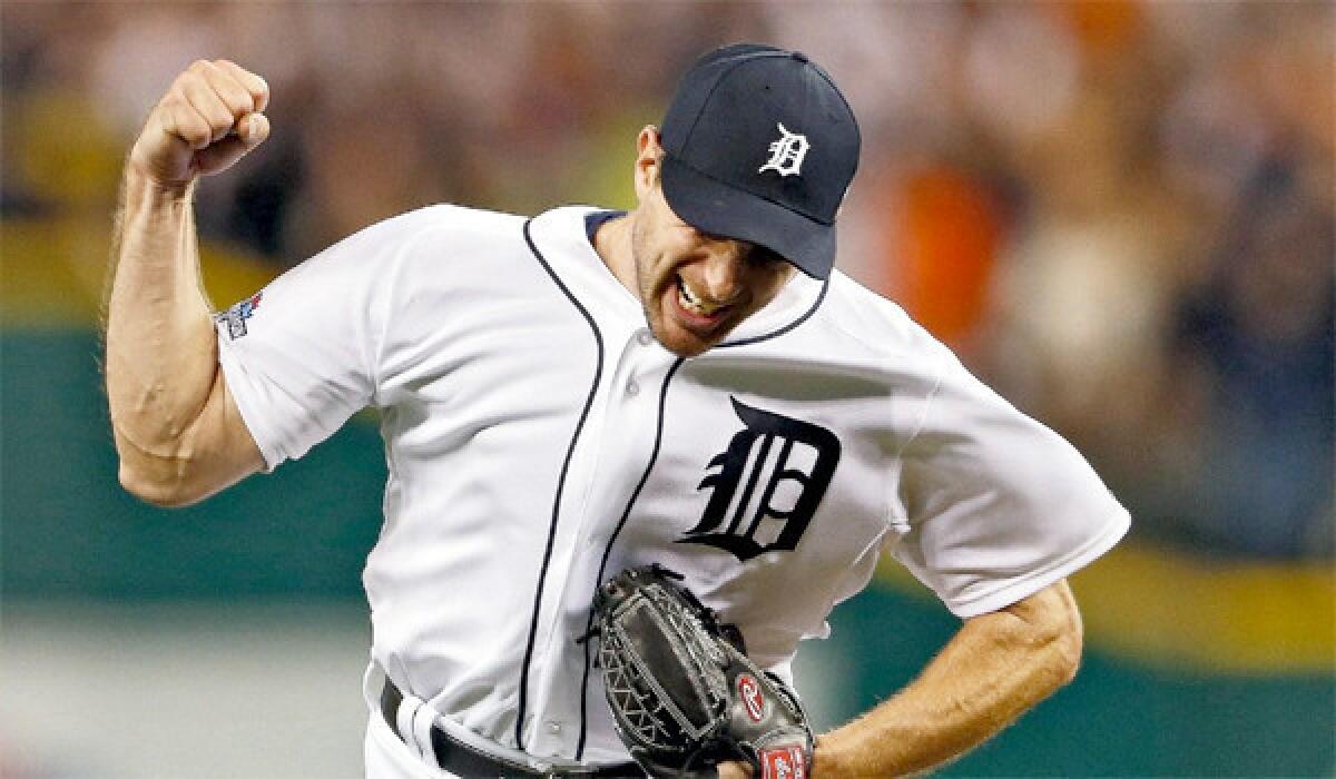 Max Scherzer won 21 games for the Detroit Tigers last season while striking out 240 batters and allowing 56 walks.