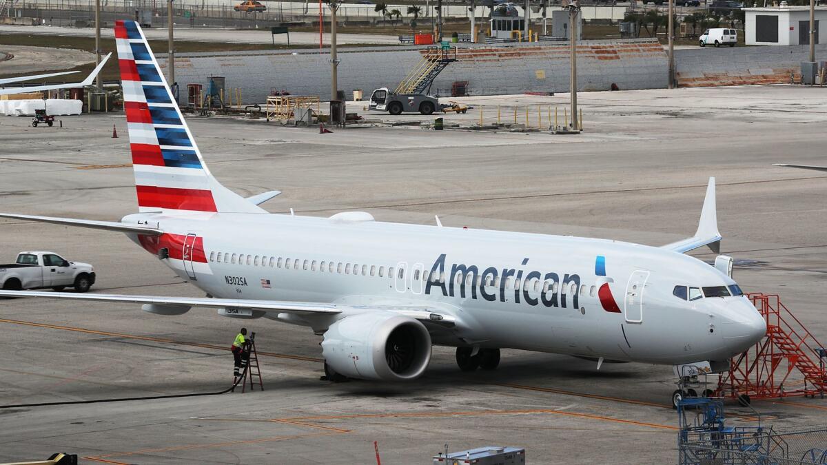 American Airlines, which has 24 Boeing 737 Max planes in its fleet, said Sunday that it would extend cancellations through April 24.