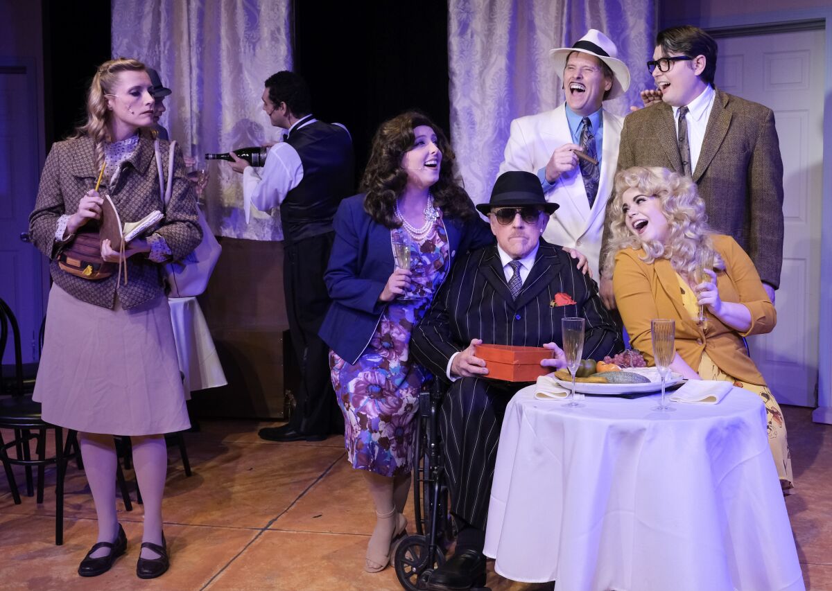 A scene from Scripps Ranch Theatre and Oceanside Theatre Company's coproduction of "Lucky Stiff."