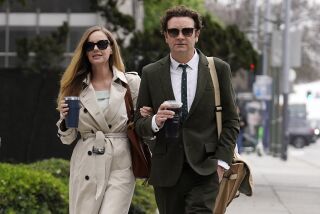 Danny Masterson and his wife Bijou Phillips arrive for closing arguments in his second rape trial, Tuesday, May 16, 2023, in Los Angeles. Masterson is charged with raping three women at his Los Angeles home between 2001 and 2003. (AP Photo/Chris Pizzello)