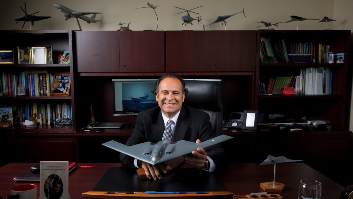 Chris Hernandez, sector vice president of research, technology and engineering at Northrop Grumman Corp., is photographed in his Redondo Beach office.