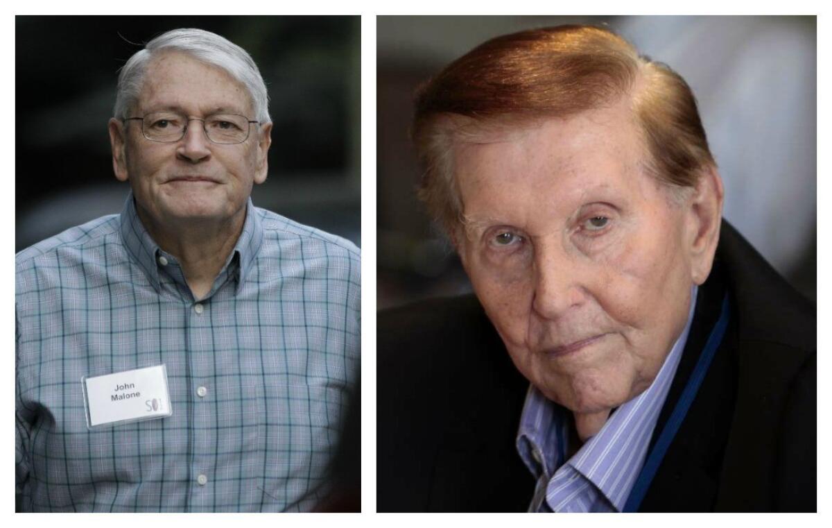 John Malone, left, and Sumner Redstone