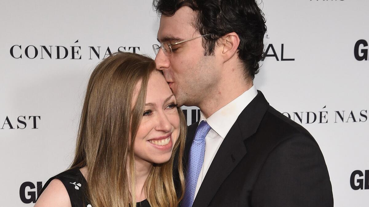 Chelsea Clinton and Marc Mezvinsky are expecting their second child, she announced Monday.