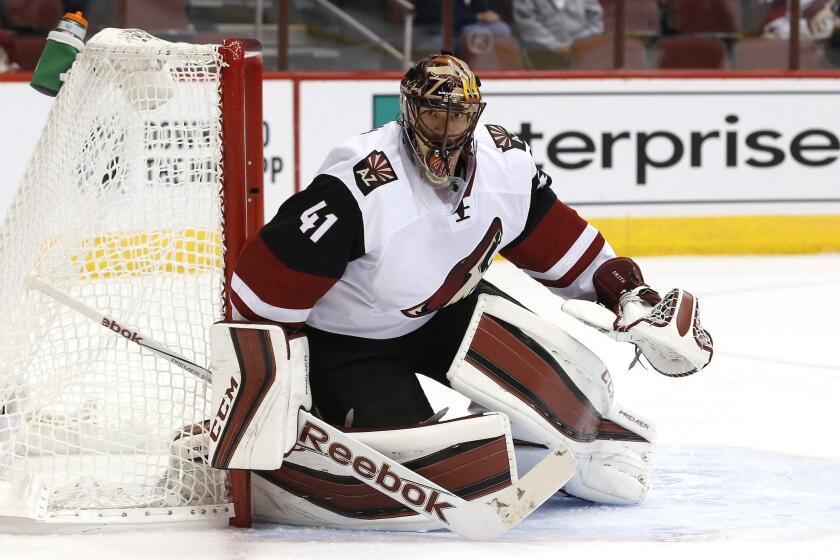 Coyotes goalie Mike Smith is likely to get the start in net against the Kings on Tuesday.