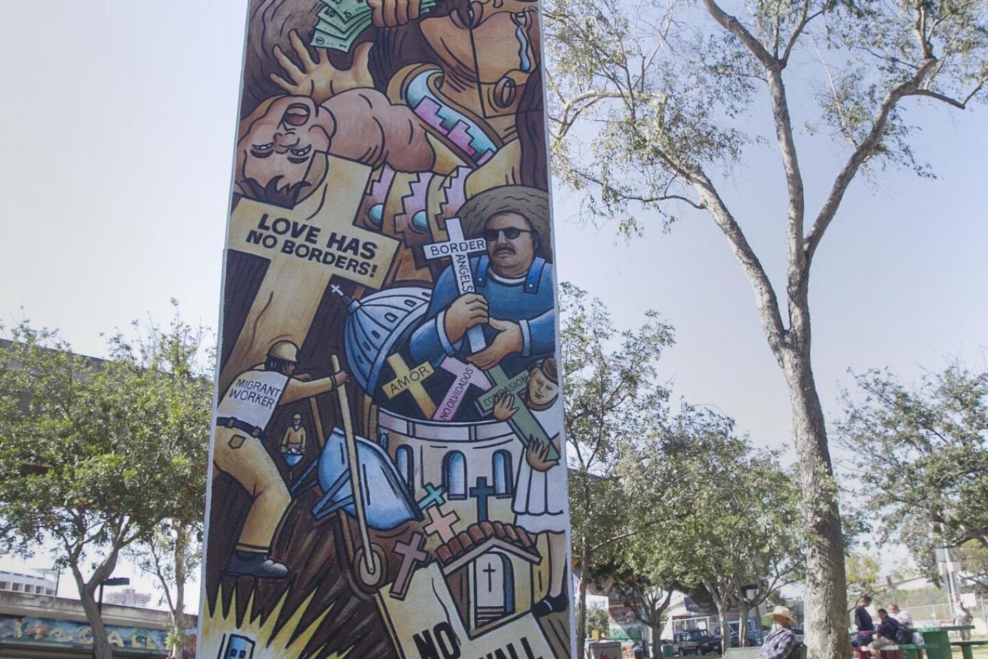 CHICANO PARK in SAN DIEGO, mural by SALVADOR BARAJAS. Song by