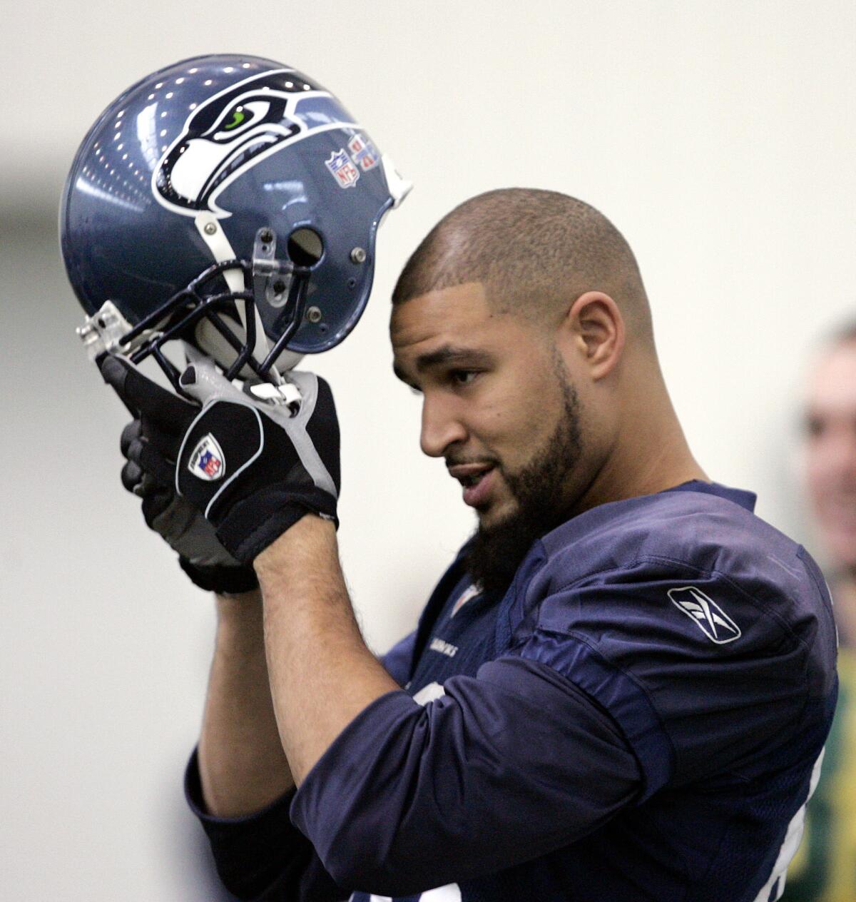 Former Seattle Seahawks tight end Jerramy Stevens, shown in 2006, was charged with two misdemeanors for driving under the influence.