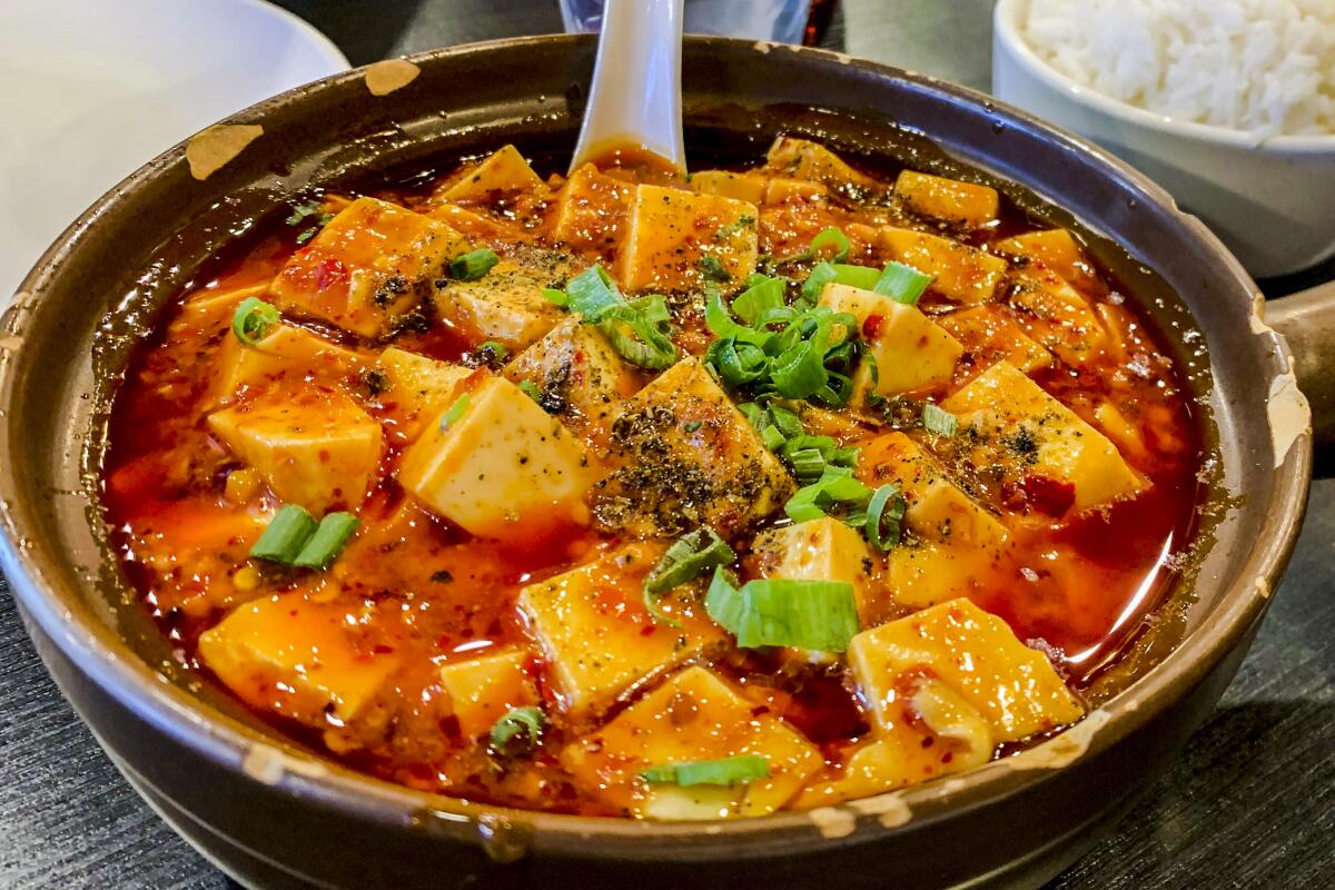 A Mapo tofu dish from Xiang La Hui.