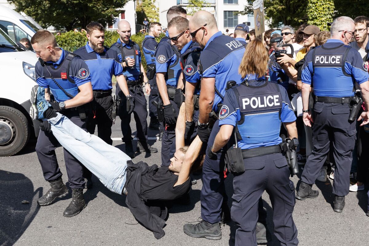Climate protester arrested in Switzerland
