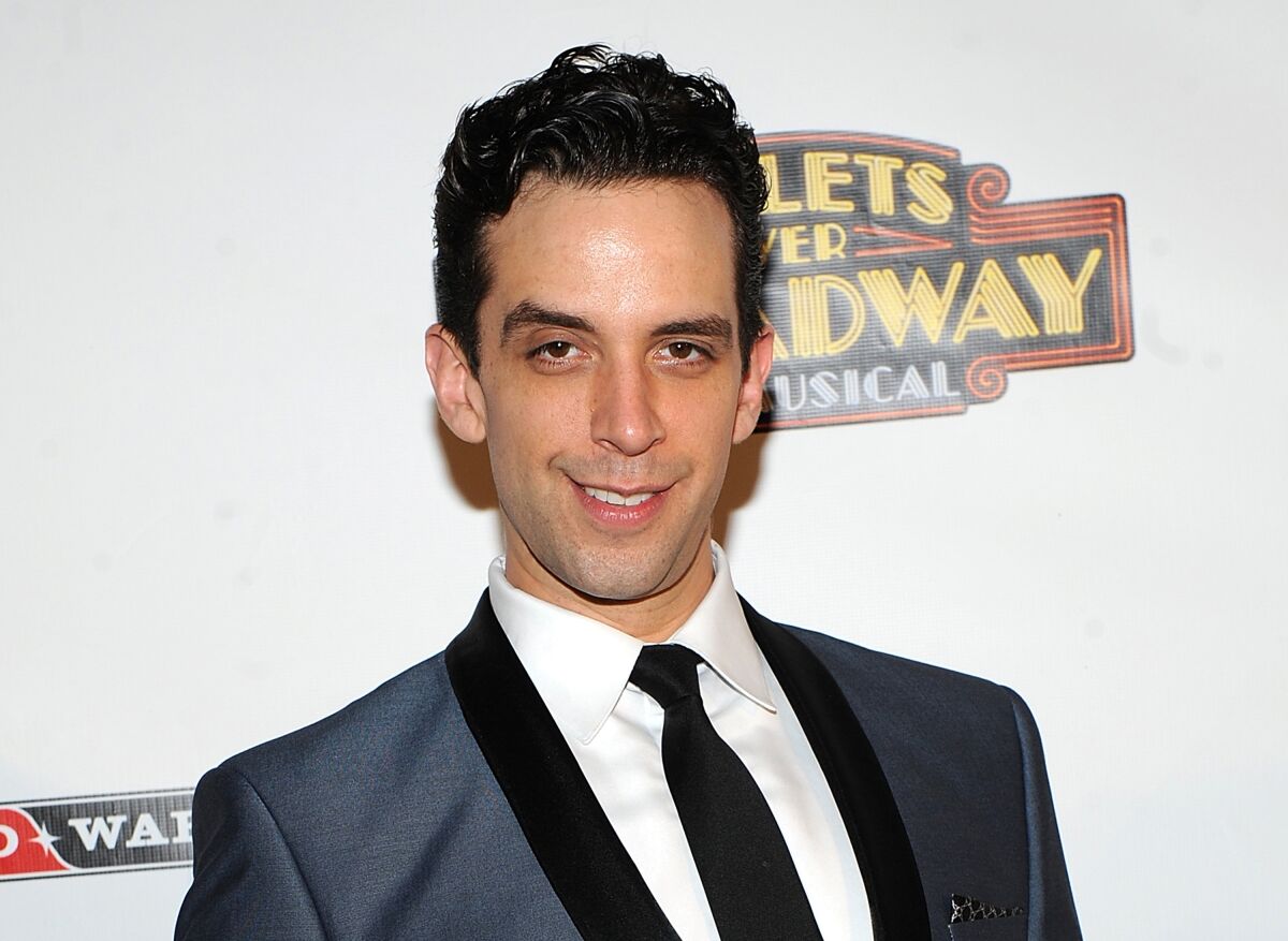  Actor Nick Cordero in a 2014 file photo at an after-party for opening night of "Bullets Over Broadway" in New York. 