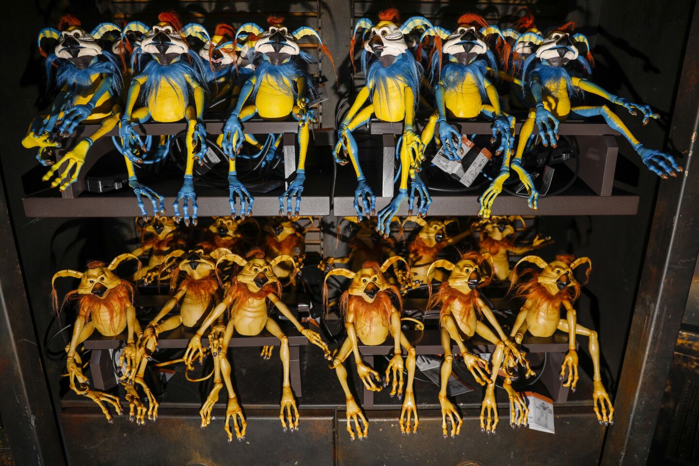 Kowakian Monkey-Lizard toys, for $69.99, at the Creature stall inside the marketplace of the new Star Wars: Galaxy's Edge.