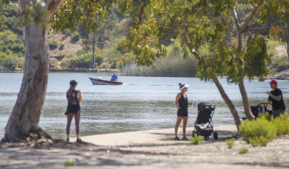People enjoy the reopening of Lake Murray Reservoir.
