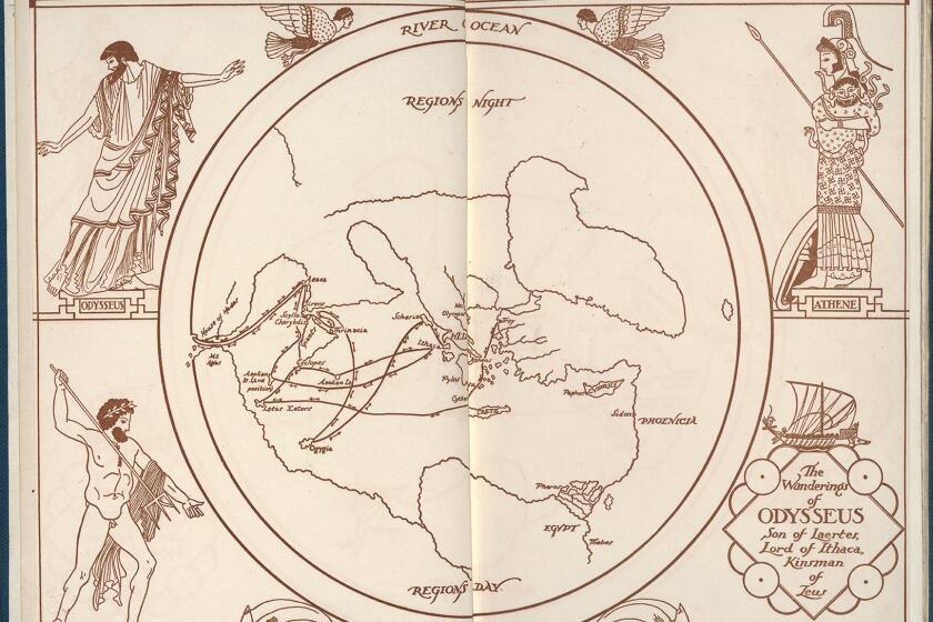 Map from front endpapers to “The Odyssey of Homer”