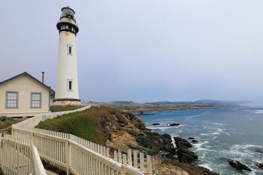 PIGEON POINT LIGHT StTATION, CA -- WEDNESDAY, JULY 27, 2016: SA view of the scenic Pigeon Point Lighthouse, Pigeon Point Light Station near Santa Cruz. Steve Lopez takes a California coastal tour marking the 40th anniversary of the Coastal Act in California, CA, on July 27, 2016. (Allen J. Schaben / Los Angeles Times)