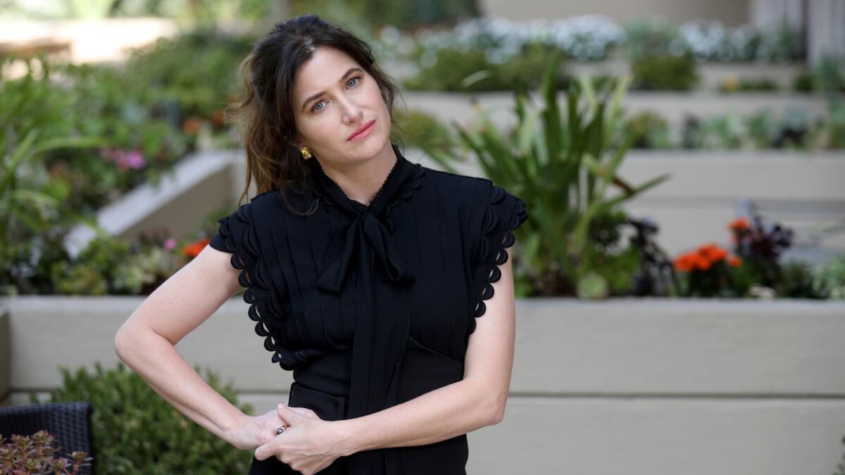 Actress Kathryn Hahn, at the Four Seasons Hotel in Los Angeles on Sept. 24, 2018, stars in the Netflix film "Private Life," about one couple's struggle with infertility.