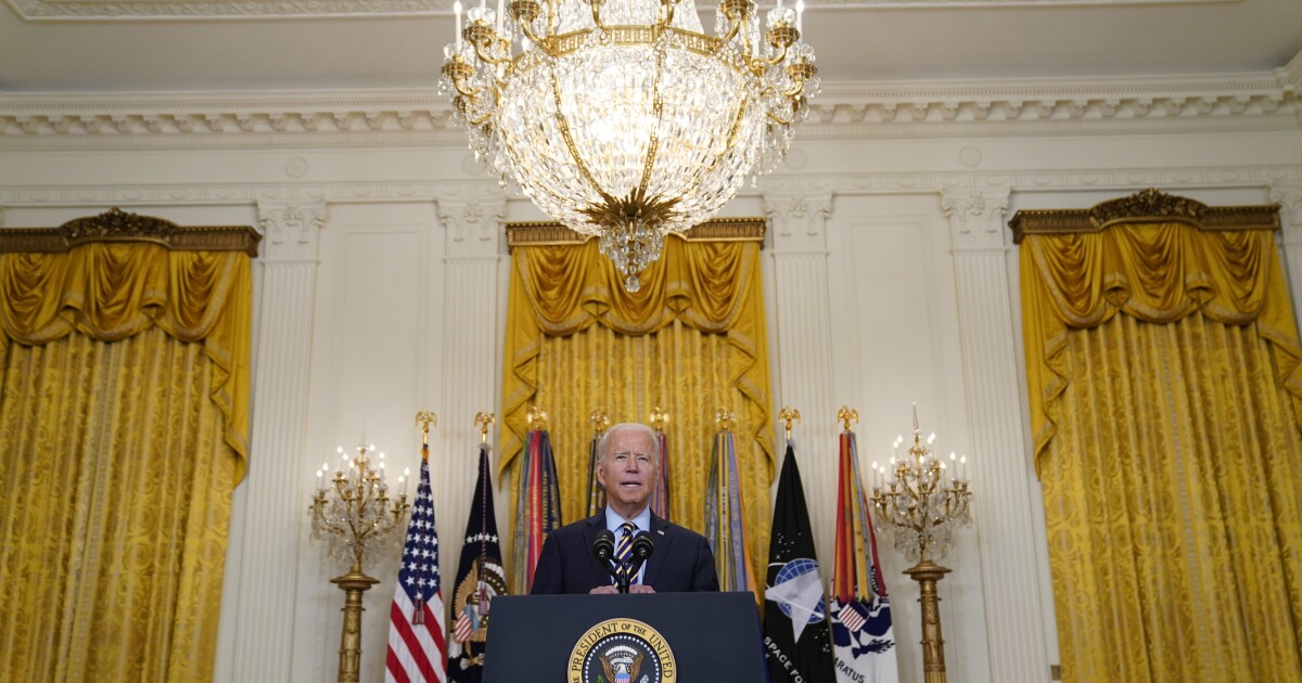 As Taliban advances, Biden says U.S. withdrawal from Afghanistan is ahead of schedule As Taliban advances, Biden says U.S. withdrawal from Afghanistan is ahead of schedule