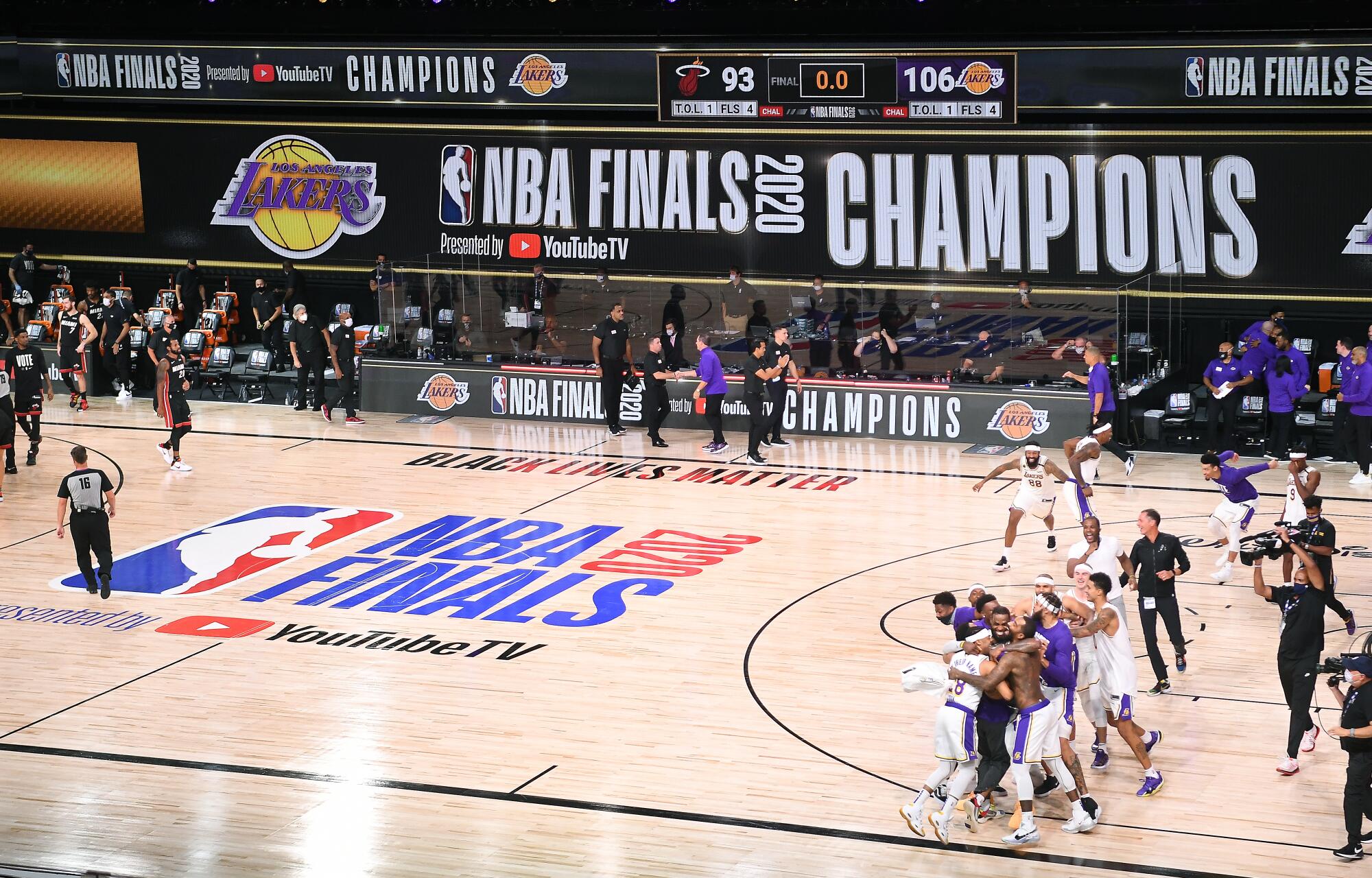 Los Angeles Lakers win NBA title, capping league's coronavirus bubble season