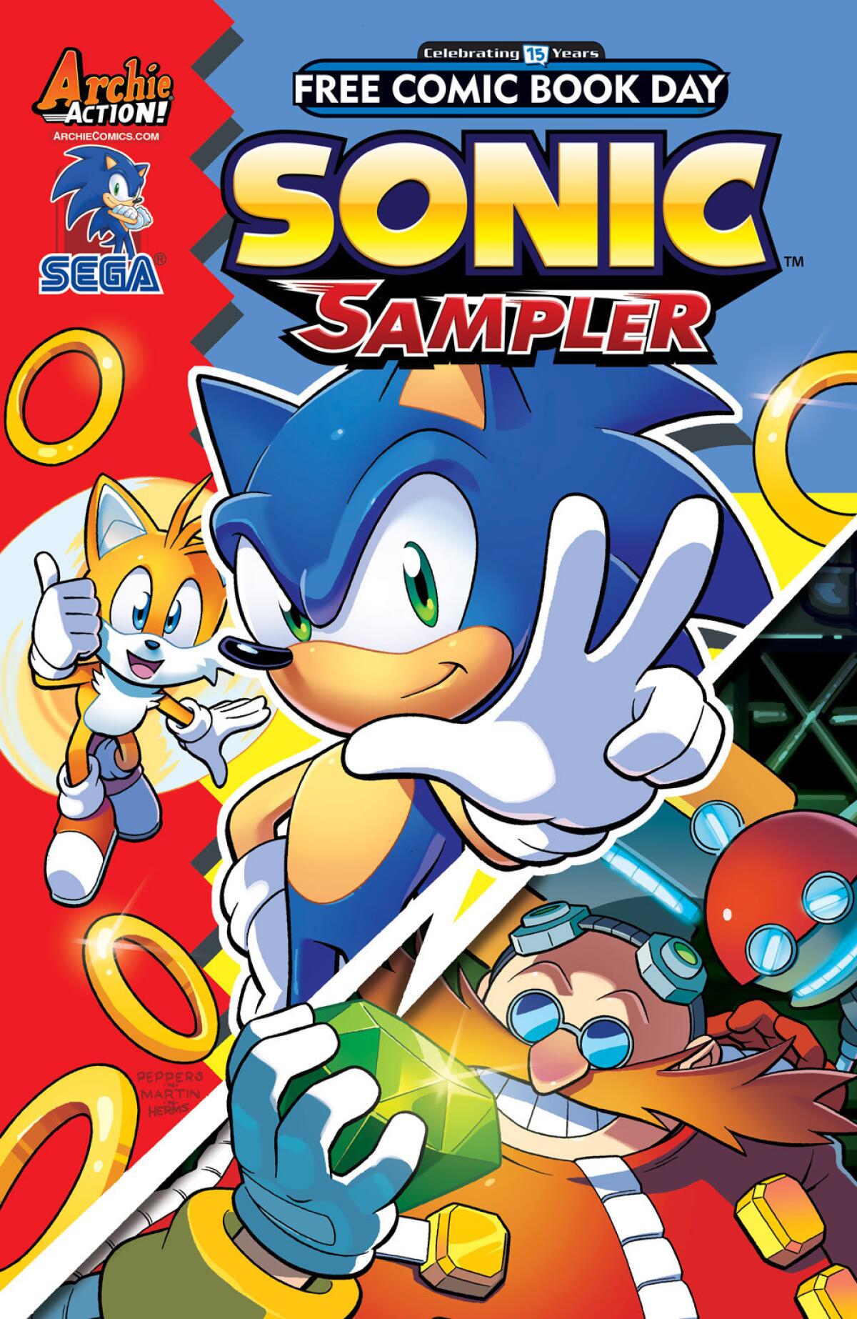 "Sonic" sampler with cover by Jamal Peppers and Gary Martin. (Archie Comics)