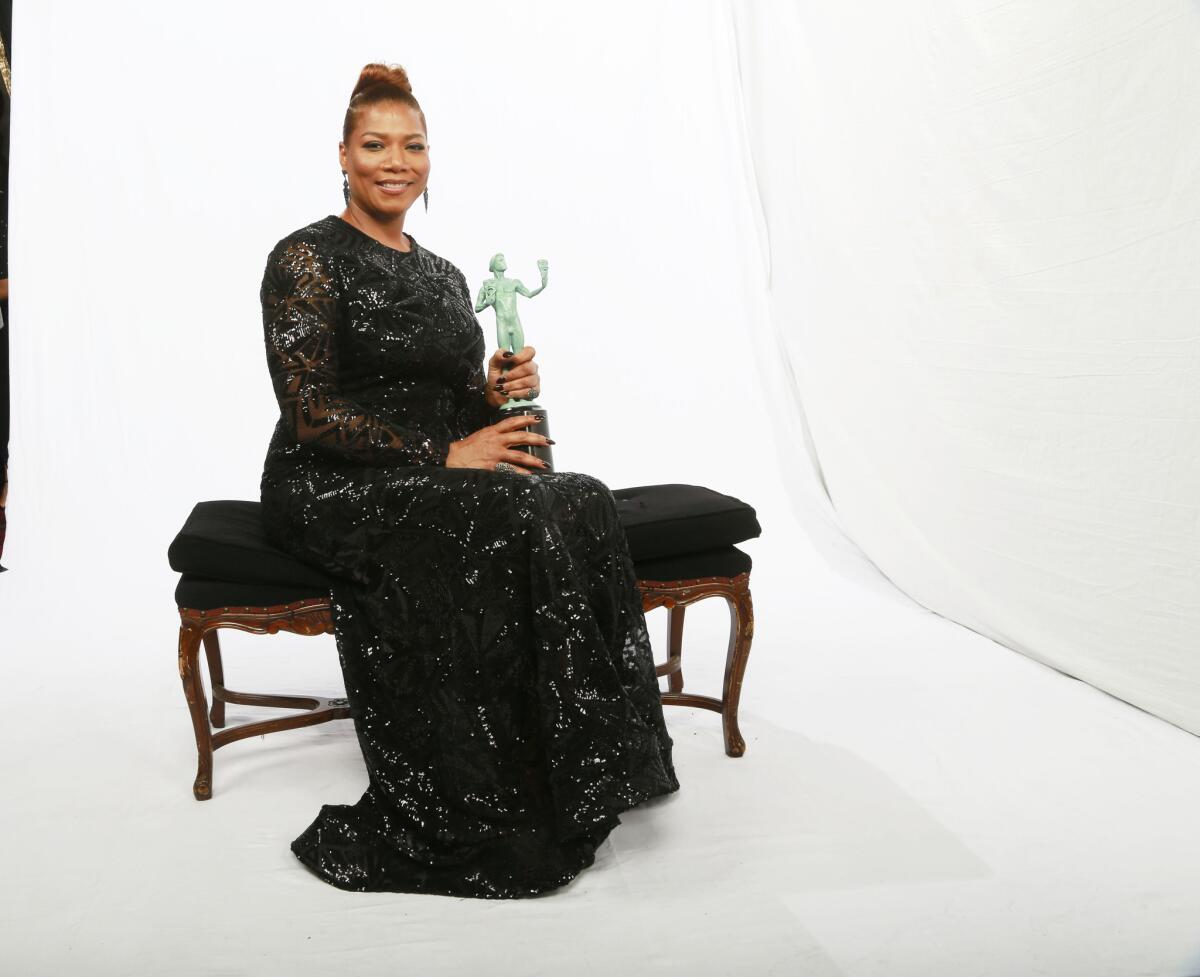 Queen Latifah, in The Times' backstage photo booth