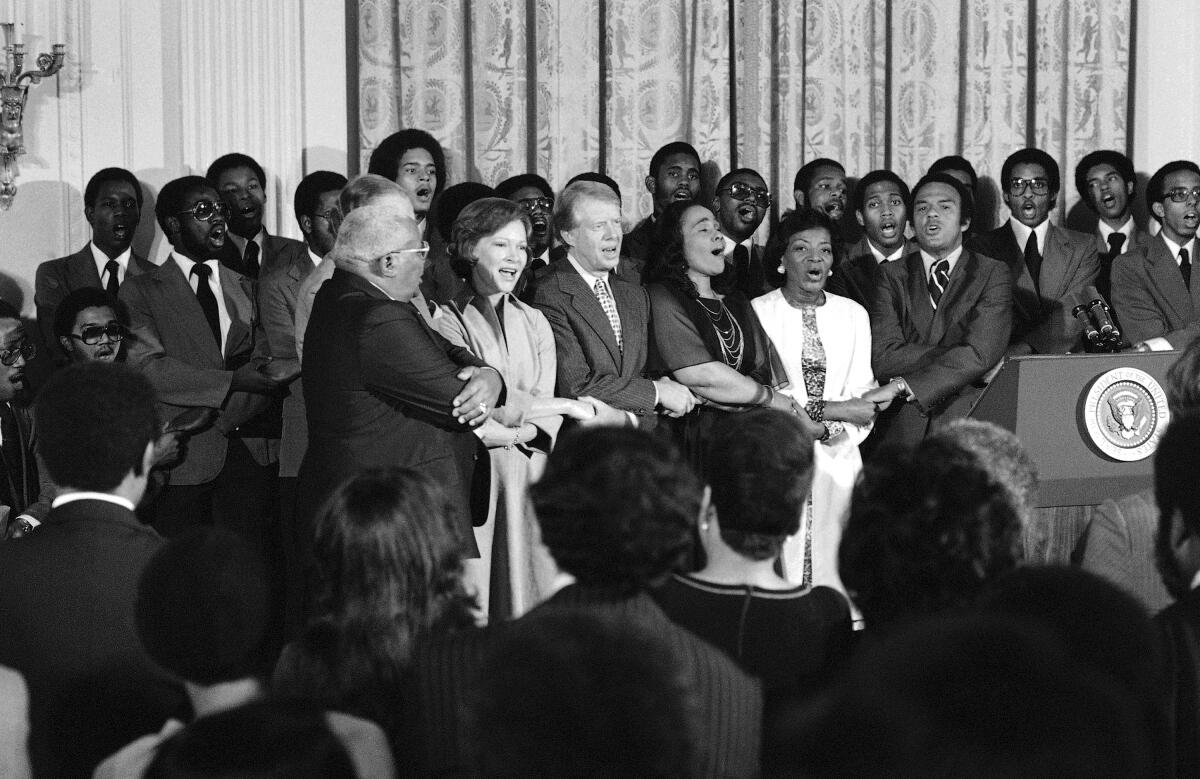 ARCHIVO - La Casa Blanca fue sede de una recepción para honrar a amigos del Centro Martin Luther King Jr. 