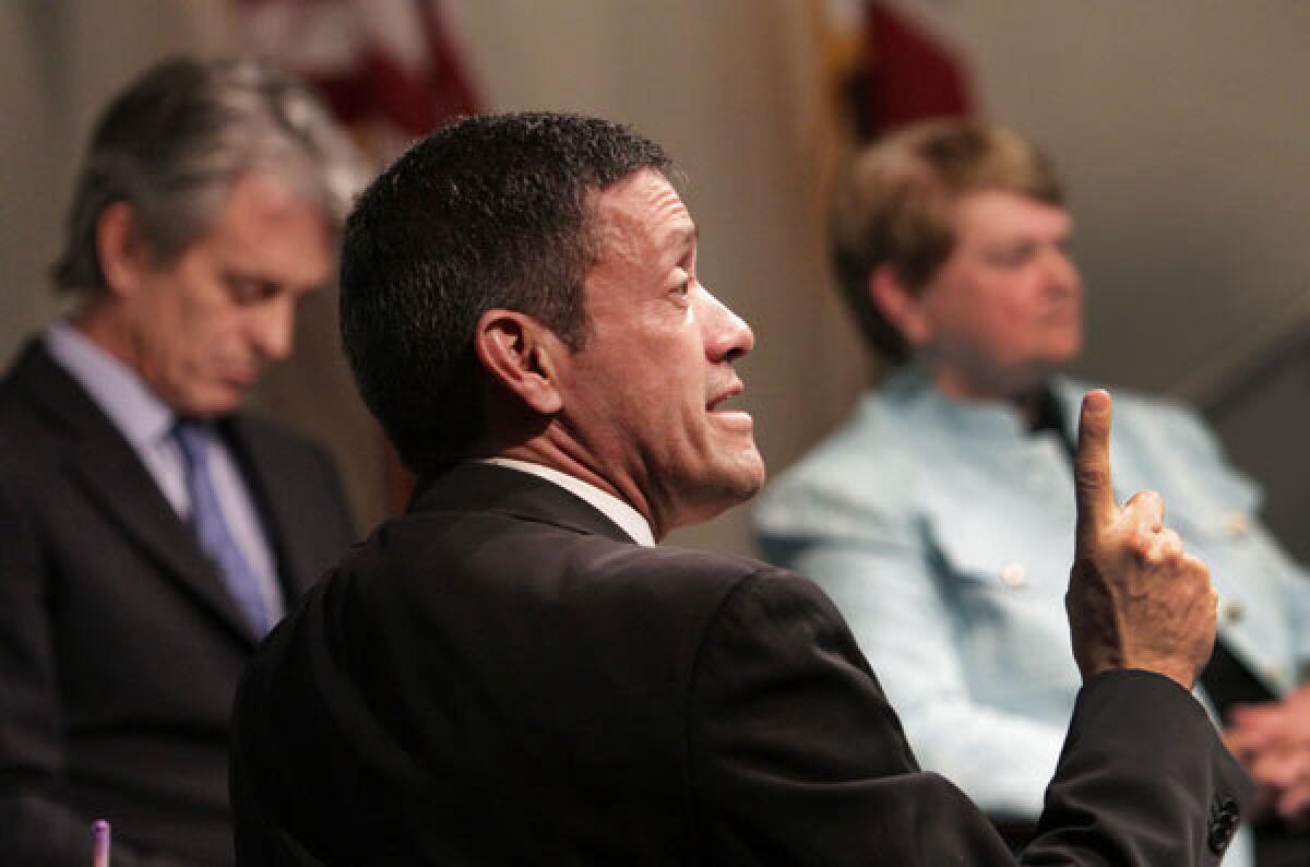 West Hollywood City Councilman John Duran at a 2014 debate.