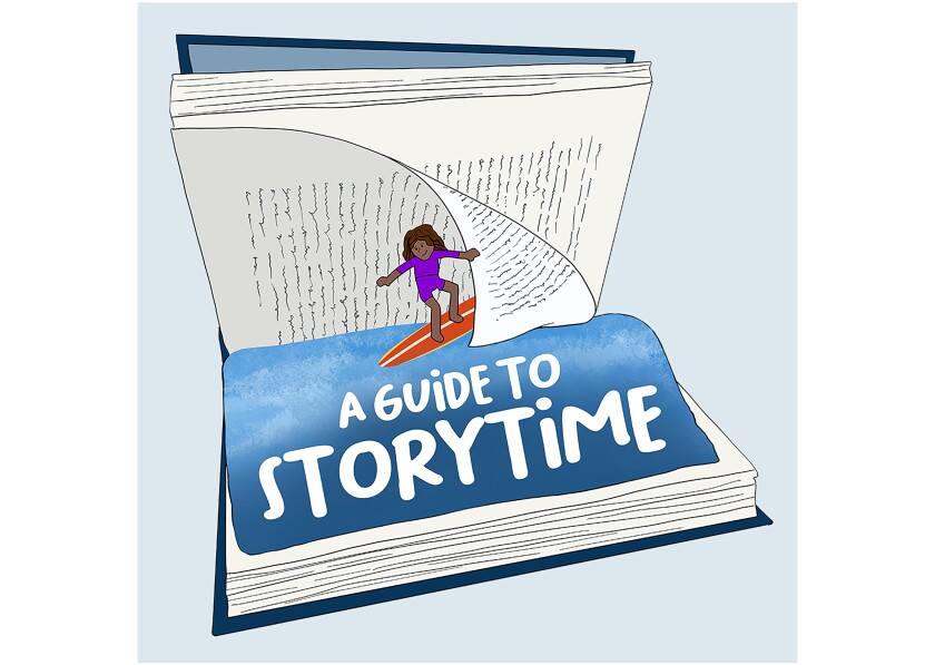 Reading by 9 logo, a guide to story time.