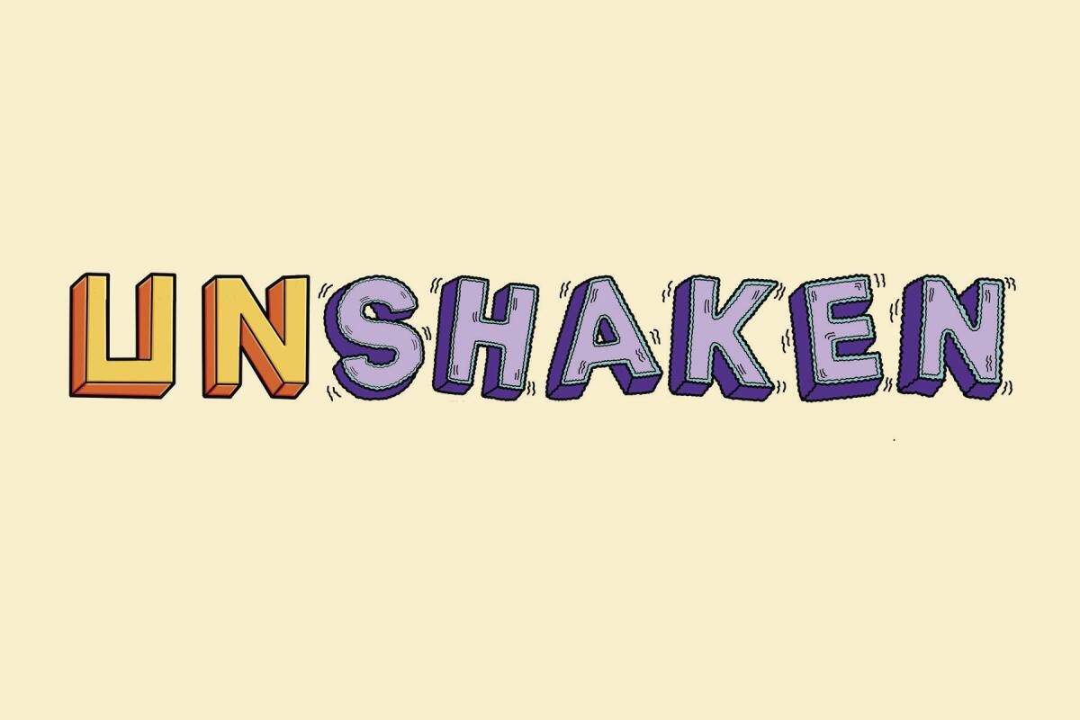 Text that says "Unshaken"