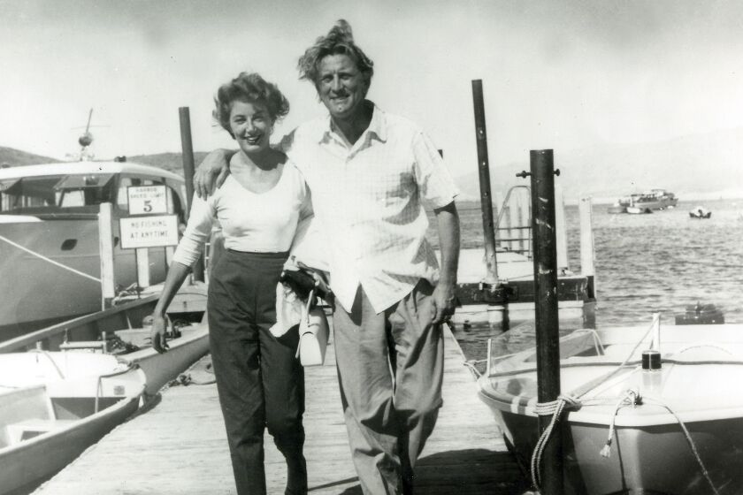 Kirk and Anne Douglas in Nevada the day after their Las Vegas wedding in 1954.