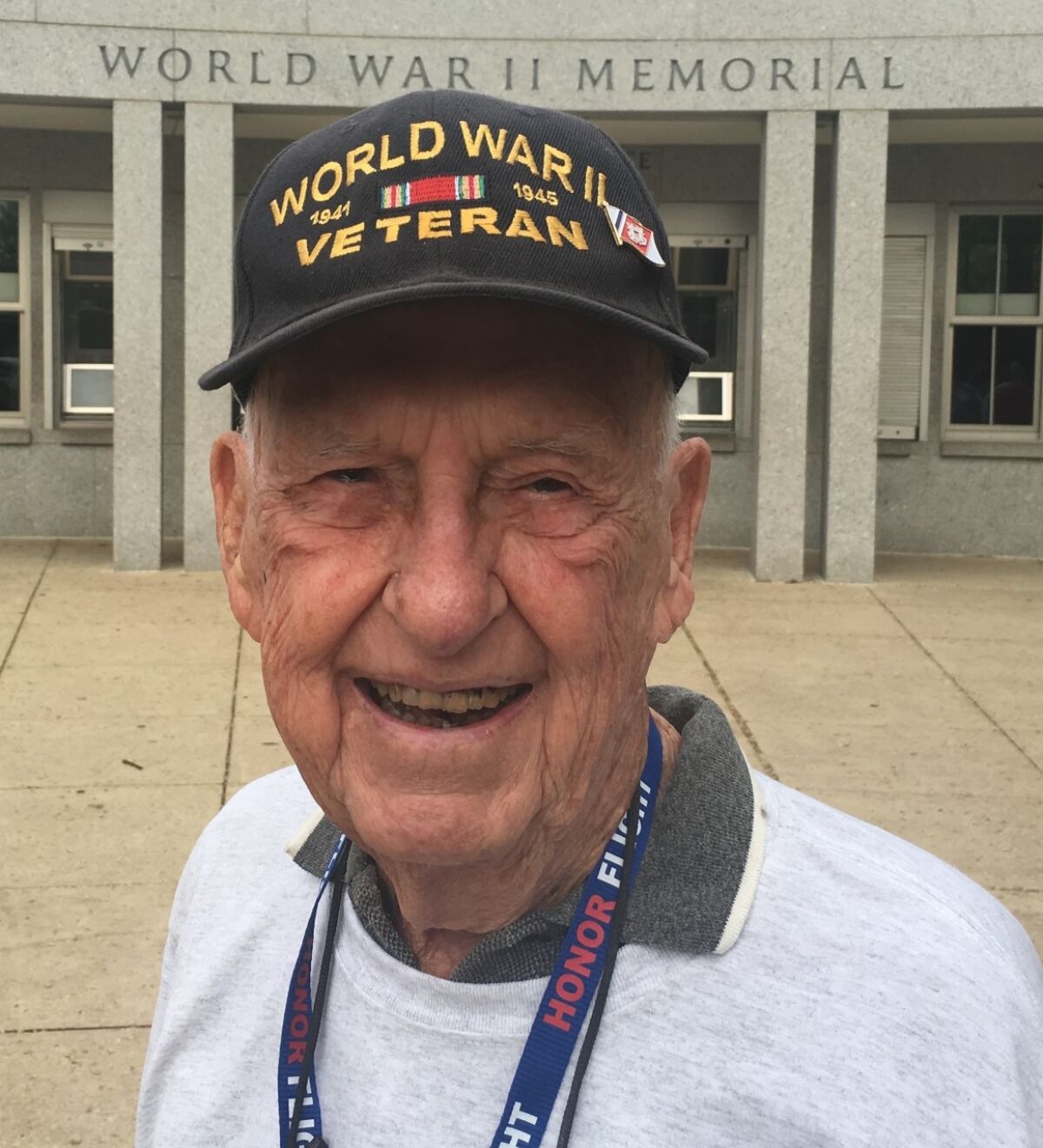 WWII Veteran Curtis Ladd on his Honor Flight trip.