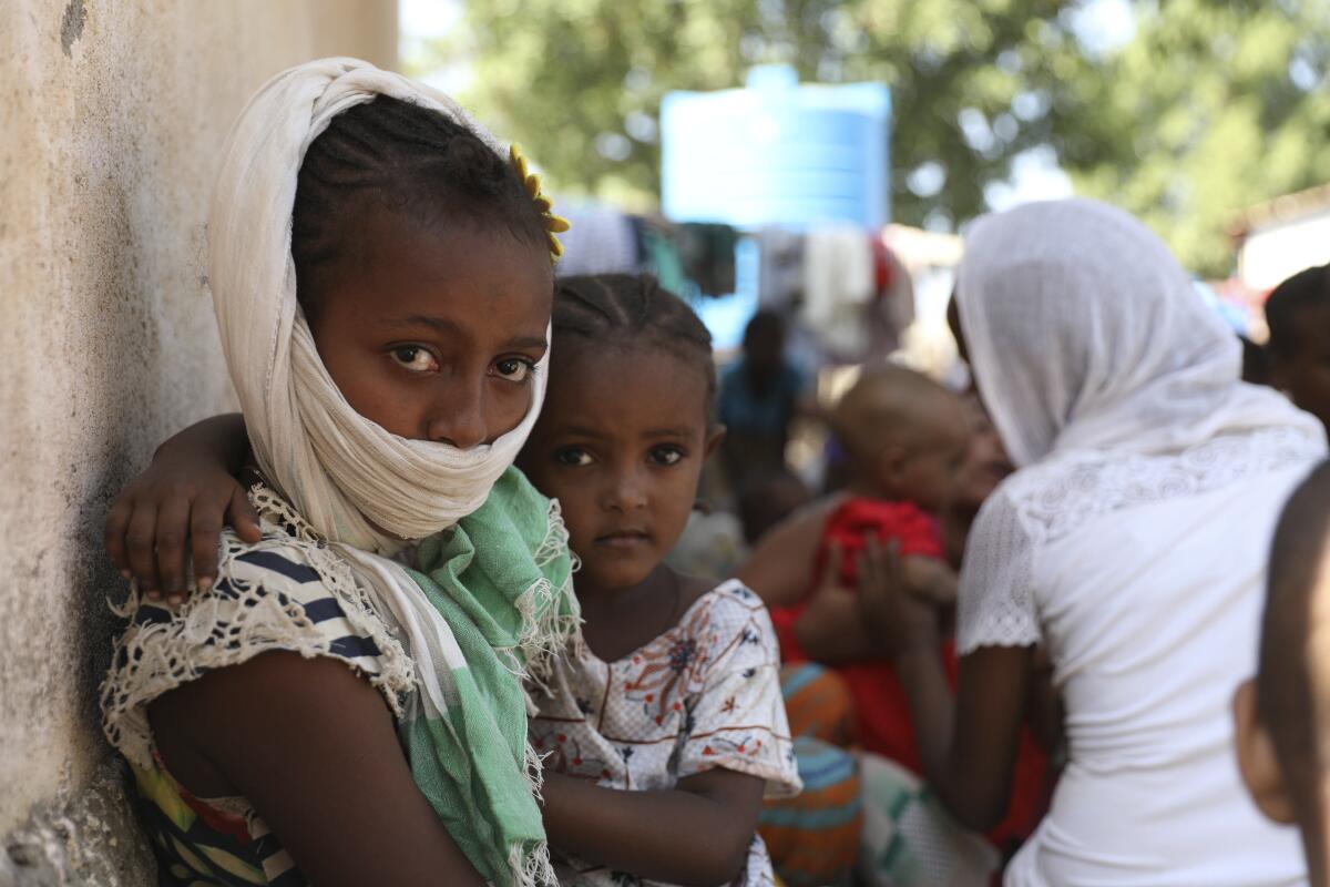 Refugees from the Tigray region of Ethiopia.