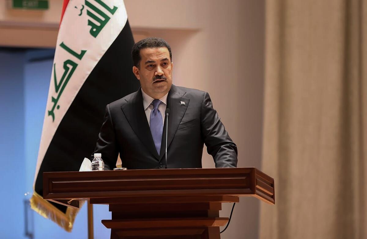Iraqi Prime Minister Mohammed Shia Sudani