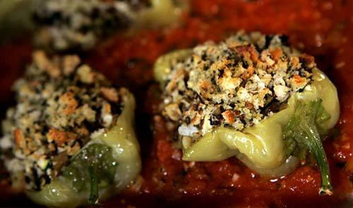 FRESH: Vegetable-stuffed Hungarian peppers.