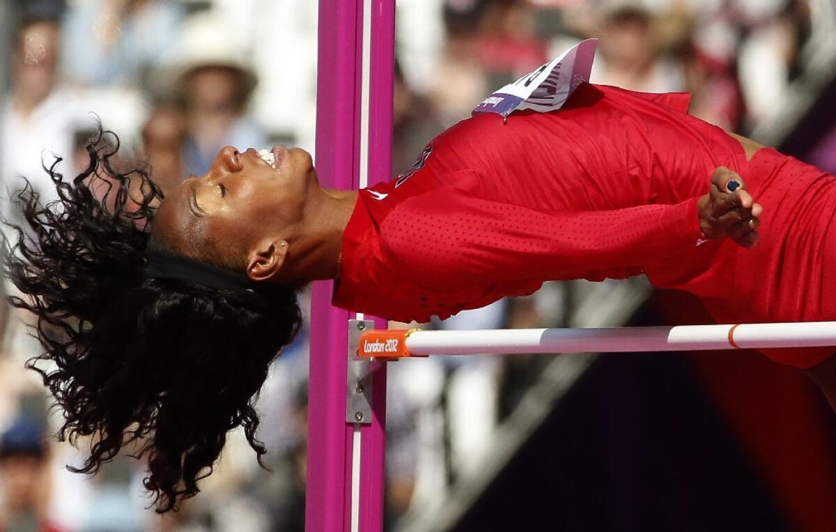 Brigetta Barrett won a sliver medal in the high jump at the London Olympics. She's aiming for the national record at the U.S. track and field championships this weekend.