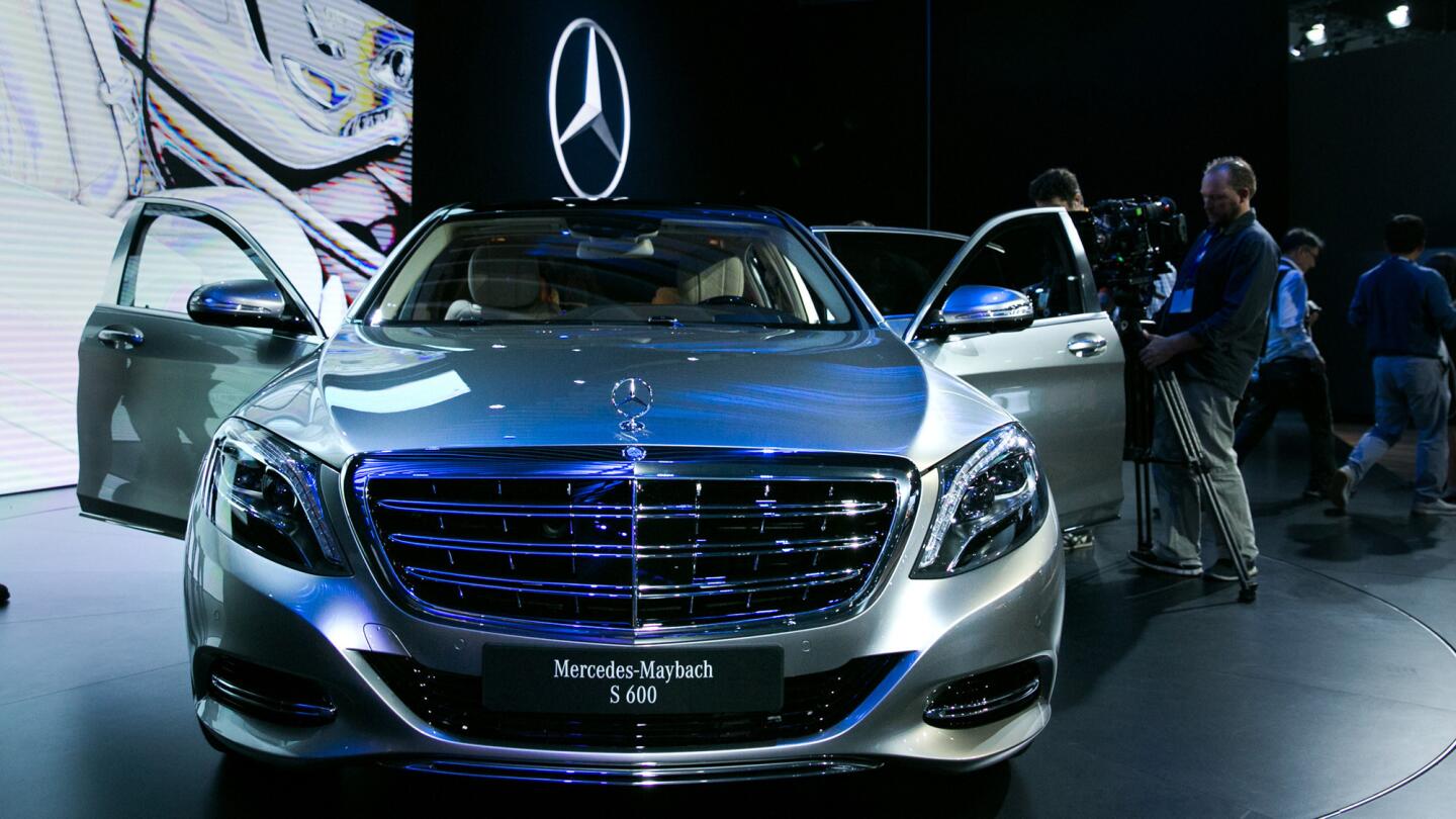 The Mercedes-Maybach S600 on display at the 2014 Los Angeles Auto Show on Nov. 19, 2014.