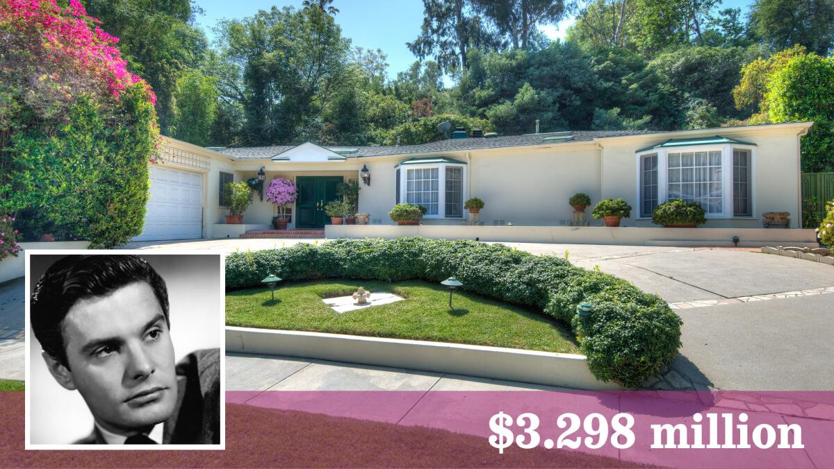 The Beverly Crest area home of the late actor Louis Jourdan and his wife, Berthe, is listed at $3.298 million.