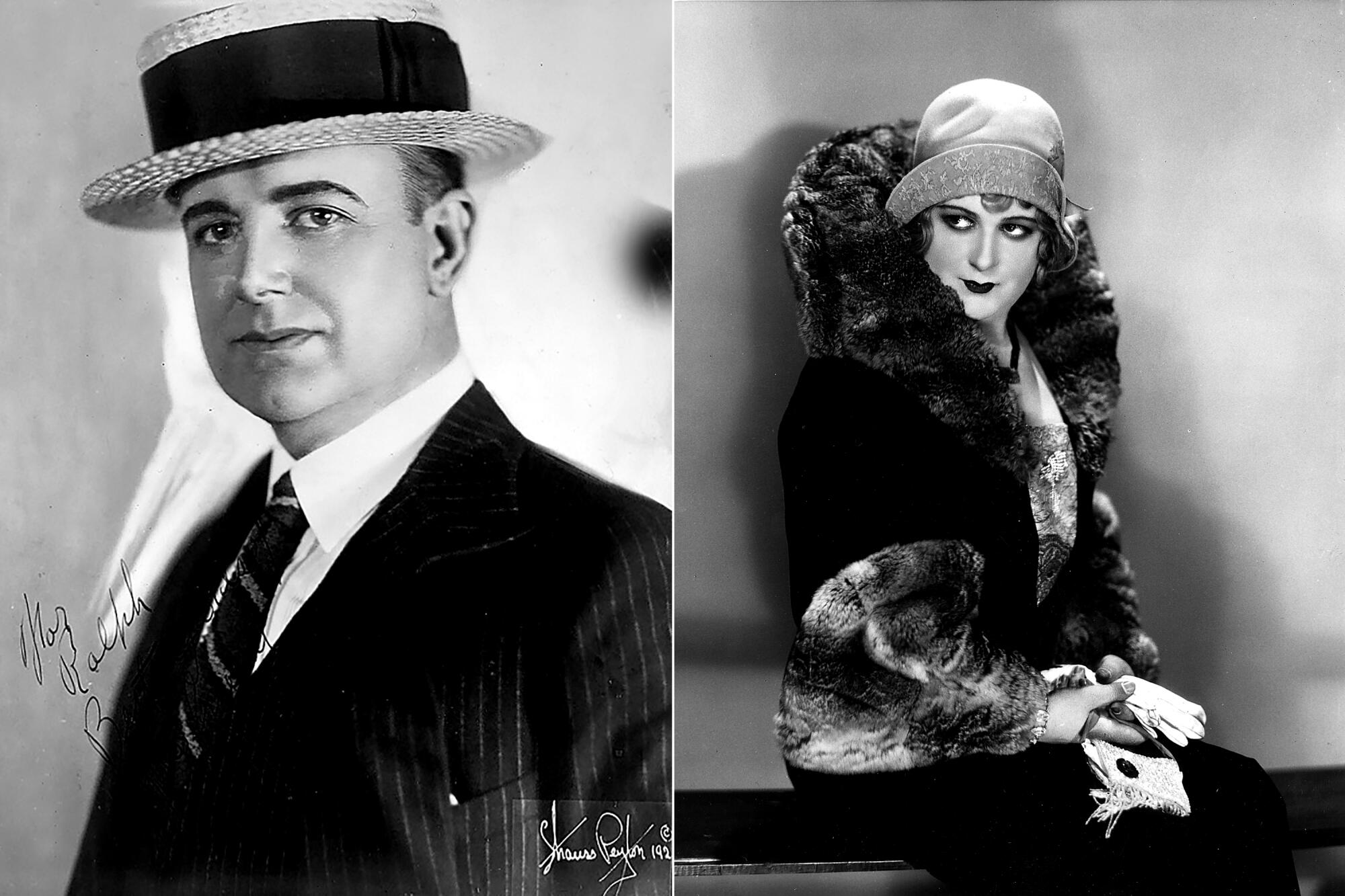 Julian Eltinge circa 1930 on the left, and as a female Impersonator in 1937 on the right.