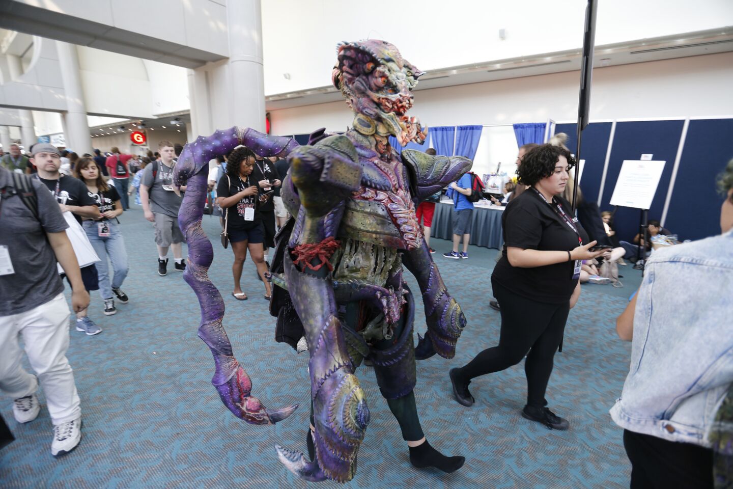 A creature walks the halls of Comic-Con International on July 21, 2017.