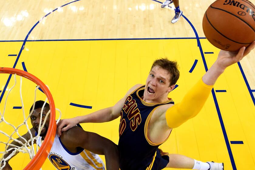 Center Timofey Mozgov won a title as a reserve for the Cavaliers last season.